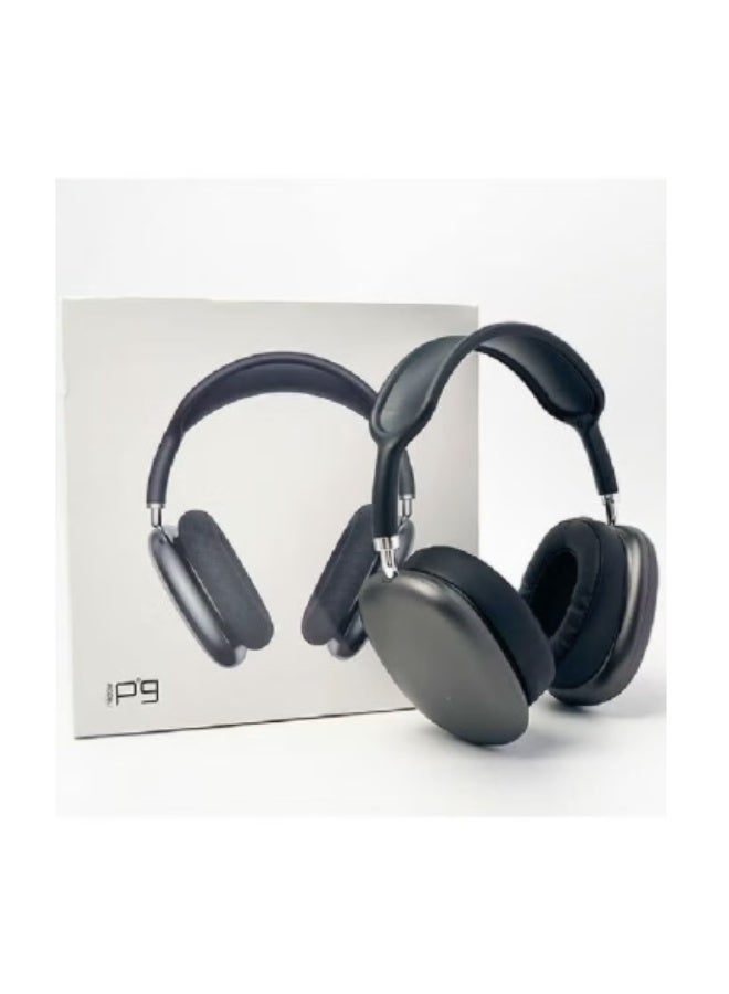 بي 9 سماعات بلوتوث P9 فوق الاذن أسود - Image 2
